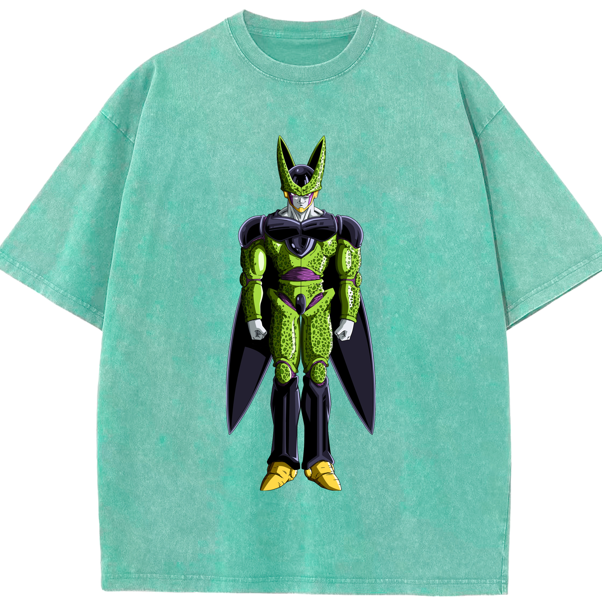 （画像用） ドラゴンボール セル DRAGON BALL Cell 綿100% ヴィンテージ風 半袖Tシャツ（フロントプリント）